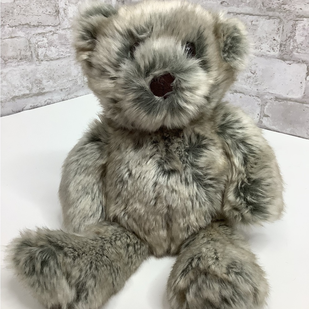 Pottery Barn Kids Plush Teddy Bear 12" Soft Grey Stuffed Animal Lovey Rare HTF